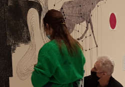 CODA museum, Apeldoorn, 'In Time' exhibition by Arno Kramer, wall drawing project 2022