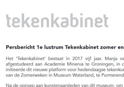 Tekenkabinet in Museum Waterland persbericht 1e lustrum - zomer en najaar 2017